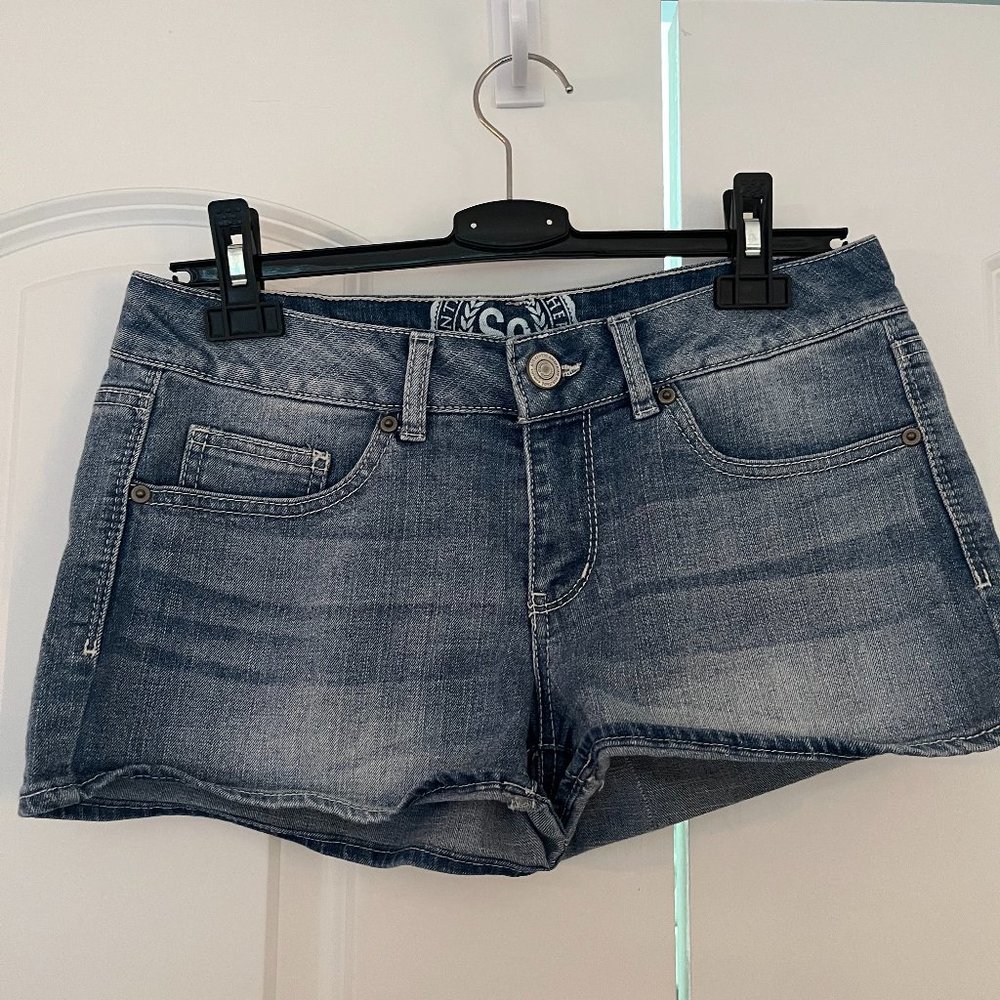 Denim Shortie Shorts